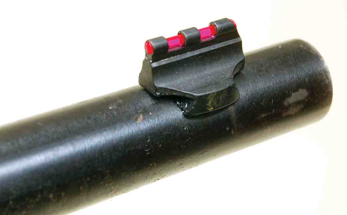 A Williams Gun Sight Co. Fire Sight rifle bead installed in a .375-inch dovetail.